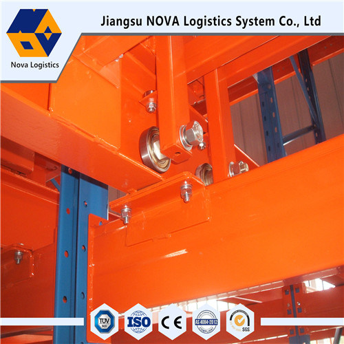 Bingkai Biru Tugas Berat dan Orange Beam Push Back Racking