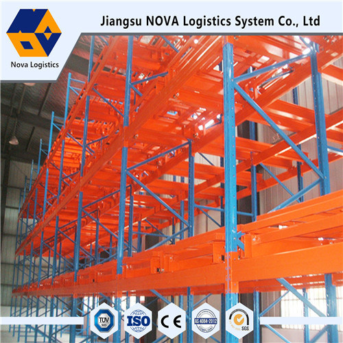 Bingkai Biru Tugas Berat dan Orange Beam Push Back Racking