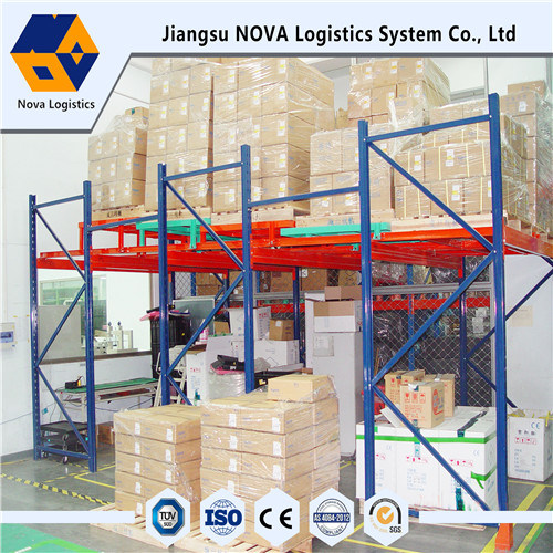 Bingkai Biru Tugas Berat dan Orange Beam Push Back Racking