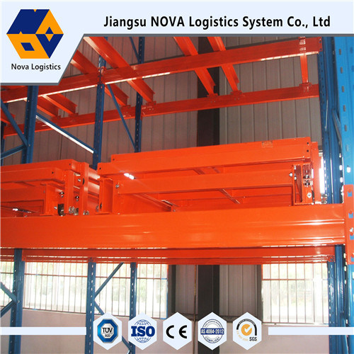 Bingkai Biru Tugas Berat dan Orange Beam Push Back Racking