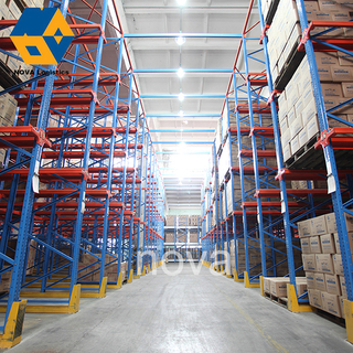 Penggerak Baja Q235B Tugas Berat Otomatis Penuh Pabrik dalam Drive Through Shuttle Racking