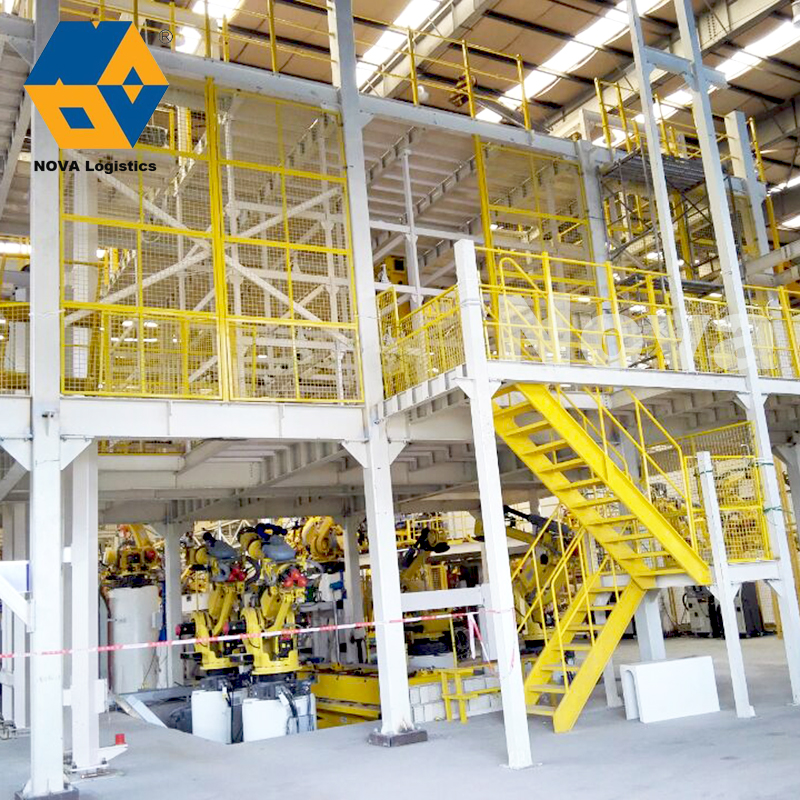 Rak lantai platform mezzanine logam mezzanine logam tugas berat