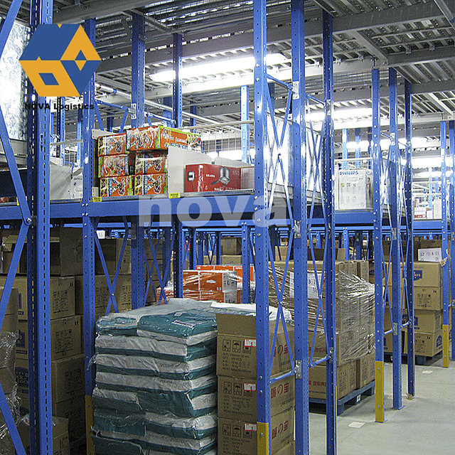 Penyimpanan gudang Racking mendukung rak palet lantai mezzanine