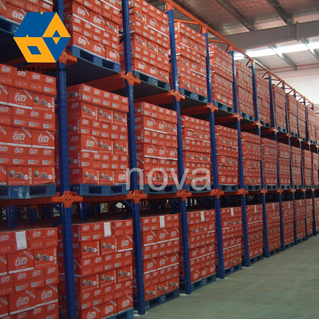 Penyimpanan Kapasitas Industri 800kg VNA Q235B Steel Heavy Duty Drive di Pallet Racking 