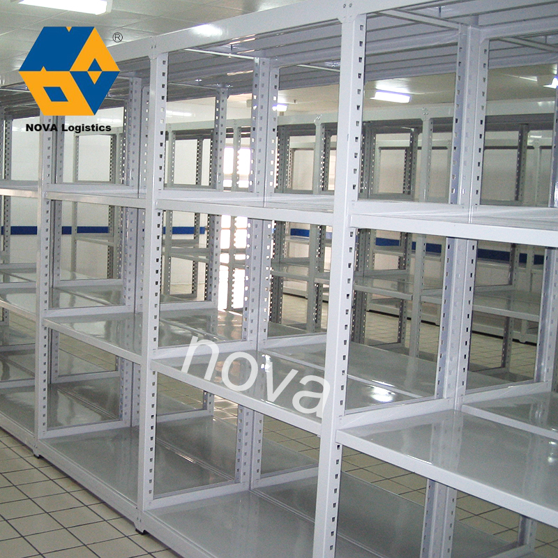 Fasilitas Peralatan Logistik Solusi Penyimpanan Logam Butterfly Medium Duty Longspan Shelf