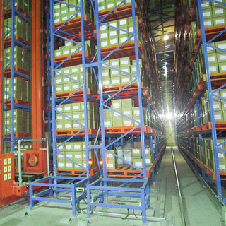 Animasi Gudang Pallet Lift Stacker Crane ASRS Selektif