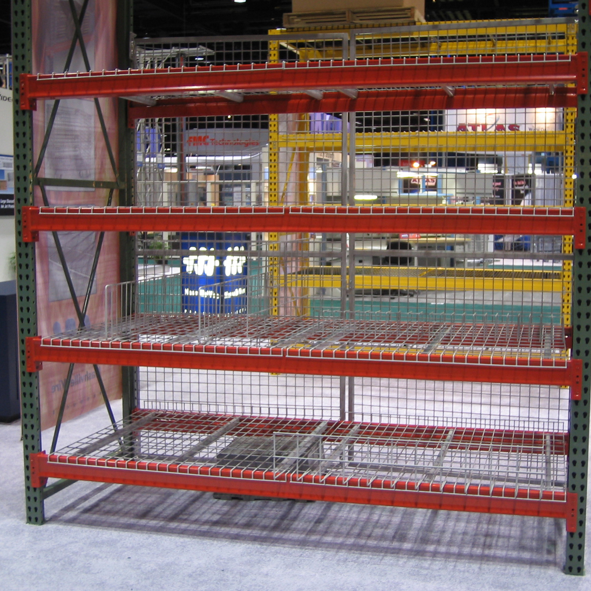 Rak Pallet Baja Tugas Berat dengan Decking Wire Mesh