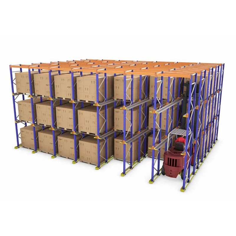 Drive Tanpa Lipat Makanan dalam Style Pallet Racking